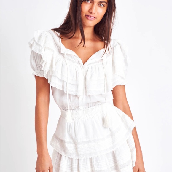 LoveShackFancy Dresses & Skirts - Off white tiered loveshack fancy dress size small